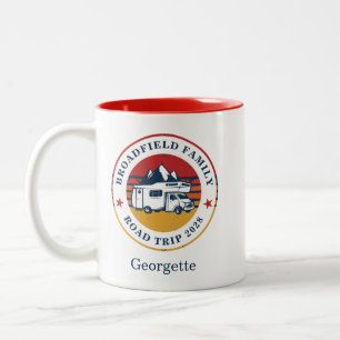 RV-Reise-Mom-Souvenir für die passende Familienrei Zweifarbige Tasse
