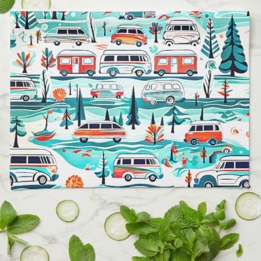 RV-Reisen Geschirrtuch (Gefaltet)