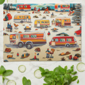 RV-Reisen Geschirrtuch (Gefaltet)