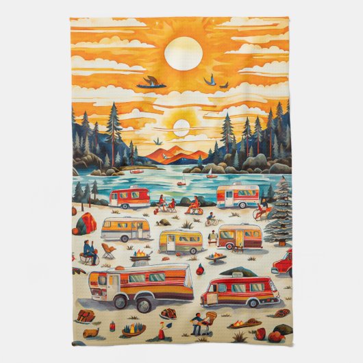 RV-Reisen Geschirrtuch (Vertikal)