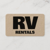 RV Rentals Custom QR Business Card Visitenkarte (Vorderseite)