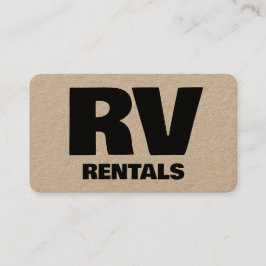 RV Rentals Custom QR Business Card Visitenkarte