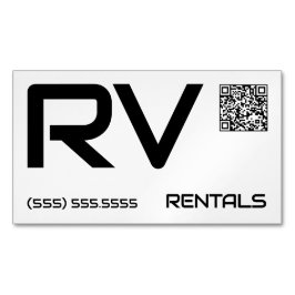 🔥 RV Rentals Custom QR Magnetische Visitenkarte