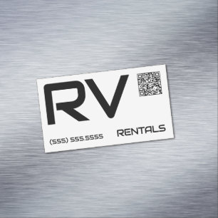 🔥 RV Rentals Custom QR Magnetische Visitenkarte