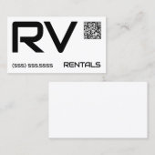 🏕️ RV Rentals Custom QR Visitenkarte (Vorne/Hinten)