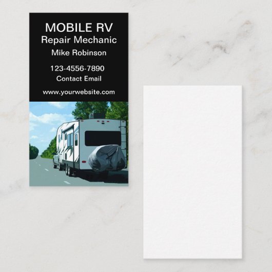 RV-Reparaturmechanismus für Mobilgeräte Visitenkarte (Vorne/Hinten)