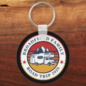 RV Road Trip Family Wiedersehen Adventure Retro Schlüsselanhänger (Vorderseite)