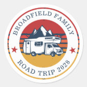 RV Road Trip Matching Familienurlaub Camping Runder Aufkleber (Vorderseite)