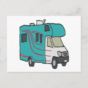 RV Sportfahrzeug Postkarte