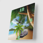 RV TIME Tic Toc Wall Clocks Quadratische Wanduhr (Winkel)