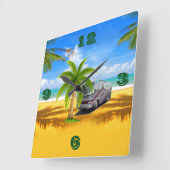 RV TIME Tic Toc Wall Clocks Quadratische Wanduhr (Winkel)