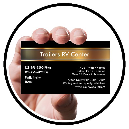 RV Trailer Business Cards Visitenkarte