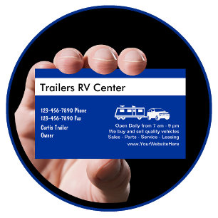 RV Trailer Business Cards Visitenkarte