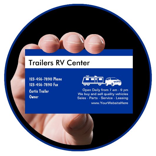 RV Trailer Business Cards Visitenkarte