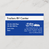 RV Trailer Business Cards Visitenkarte (Vorderseite)