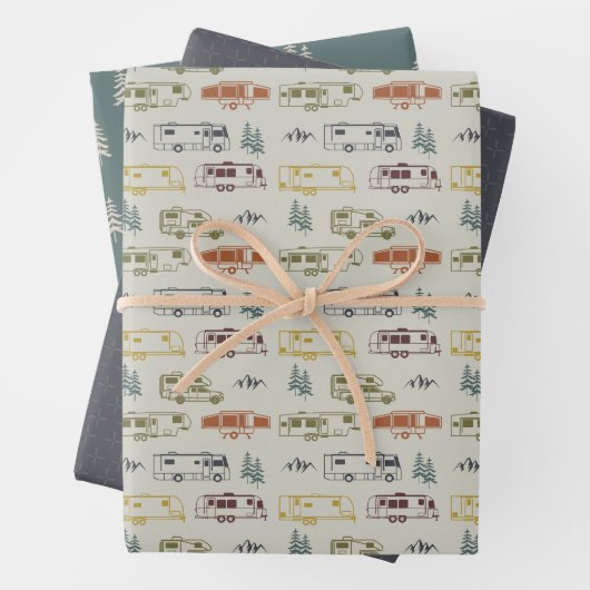 RV-Umschlagpapier, Camping-Umschlagpapier Geschenkpapier Set (Beispiel)