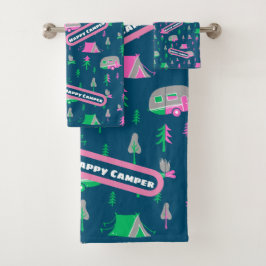 RV und Camping Liebe Perfekte Camping Happy Camper Badhandtuch Set
