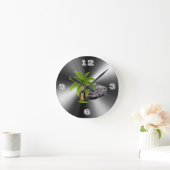 RV-ZEIT Tic Toc Wall-Uhren Runde Wanduhr (Zuhause)