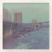 RVA im Untersetzer aus rückstandsfähigem Glas (Vorderseite)