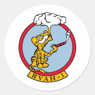 RVAH-1 Coole Tiger Runder Aufkleber
