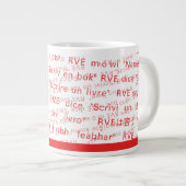 RVE SAYS: "Write A Book" Jumbo-Tasse (Vorderseite Rechts)