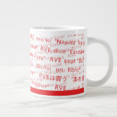 RVE SAYS: "Write A Book" Jumbo-Tasse (Rechts)