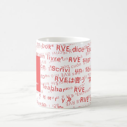 RVE SAYS: "Write A Book" Klassische Tasse (Mittel)