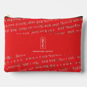 RVE SAYS: "Write a Book" Large Pouch (Red) Zubehörtasche