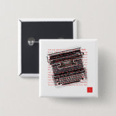 RVE SAYS: "Write A Book" Square Button (Vorne & Hinten)