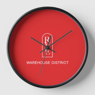 RVE WAREHOUSE DISTRICT Round Clock Uhr