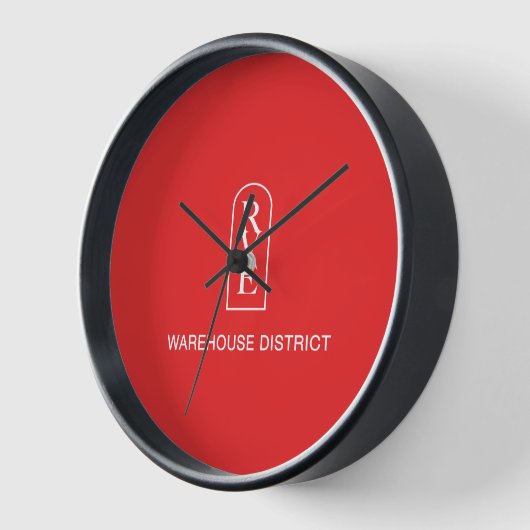 RVE WAREHOUSE DISTRICT Round Clock Uhr (Winkel)