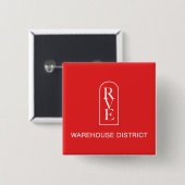 RVE WAREHOUSE DISTRICT Square Button (Vorne & Hinten)