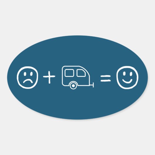 RVing macht dich glücklich Ovaler Aufkleber (Vorderseite)