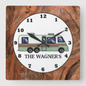 RVing-Wanduhr Quadratische Wanduhr (Vorderseite)
