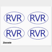 RVR Oval Car Sticker (Blatt)