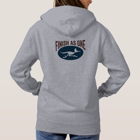 RVRR "Train Run" - Gray Hoodie Sweatshirt (Rückseite)