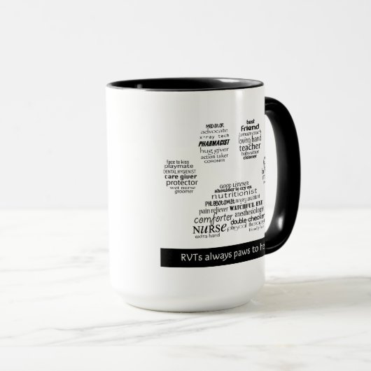 RVT Pawprint Tasse (VorderseiteRechts)