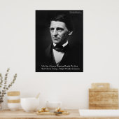 RW Emerson "ready to live" Weisheitszettel Geschen Poster (Küche)