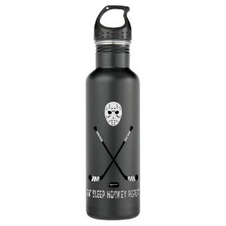 RWA Sportswear - Eat Sleep Hockey Wiederholung Edelstahlflasche