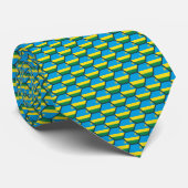 Rwanda Flag Honeycomb Krawatte (Gerollt)