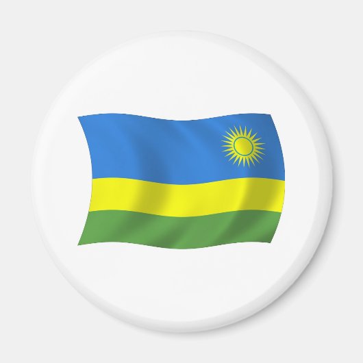 Rwanda Flag Magnet (Vorne)