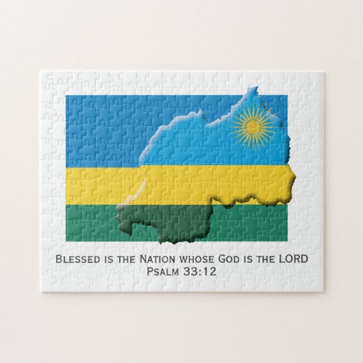 RWANDA | Gesegnete Nation | RWANDAN FLAG Puzzle (Horizontal)