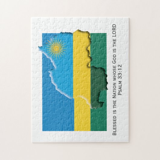 RWANDA | Gesegnete Nation | RWANDAN FLAG Puzzle (Vertikal)