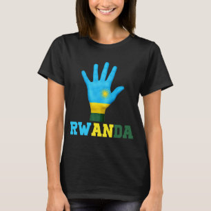 RWANDA Hand up Flag I Liebe RWANDA Travel T-Shirt