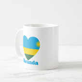 Rwanda Heart Flag Kaffeetasse (Vorderseite Links)
