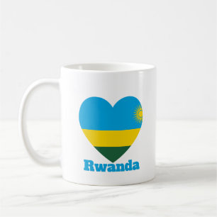 Rwanda Heart Flag Kaffeetasse