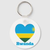 Rwanda Heart Flag Schlüsselanhänger (Rückseite)