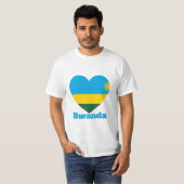 Rwanda Heart Flag T - Shirt (Vorne ganz)