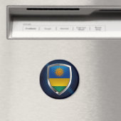 Rwanda Metallic Emblem Magnet (In Situ (Geschirrspüler))