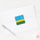 RWANDA QUADRATISCHER AUFKLEBER (Umschlag)